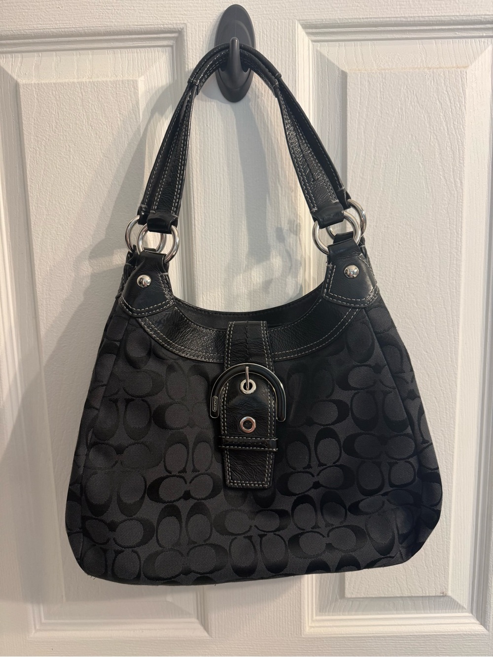 Coach Soho Signature Hobo Black